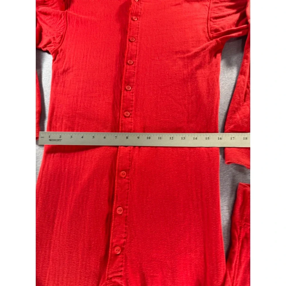 Vintage J.Crew Mens Red Thermal Union Suit Made in USA 100% Cotton Large 80s 90s